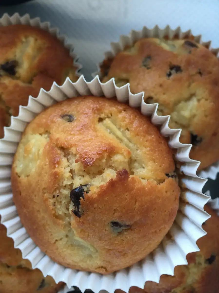 Muffin maison au chocolat noir